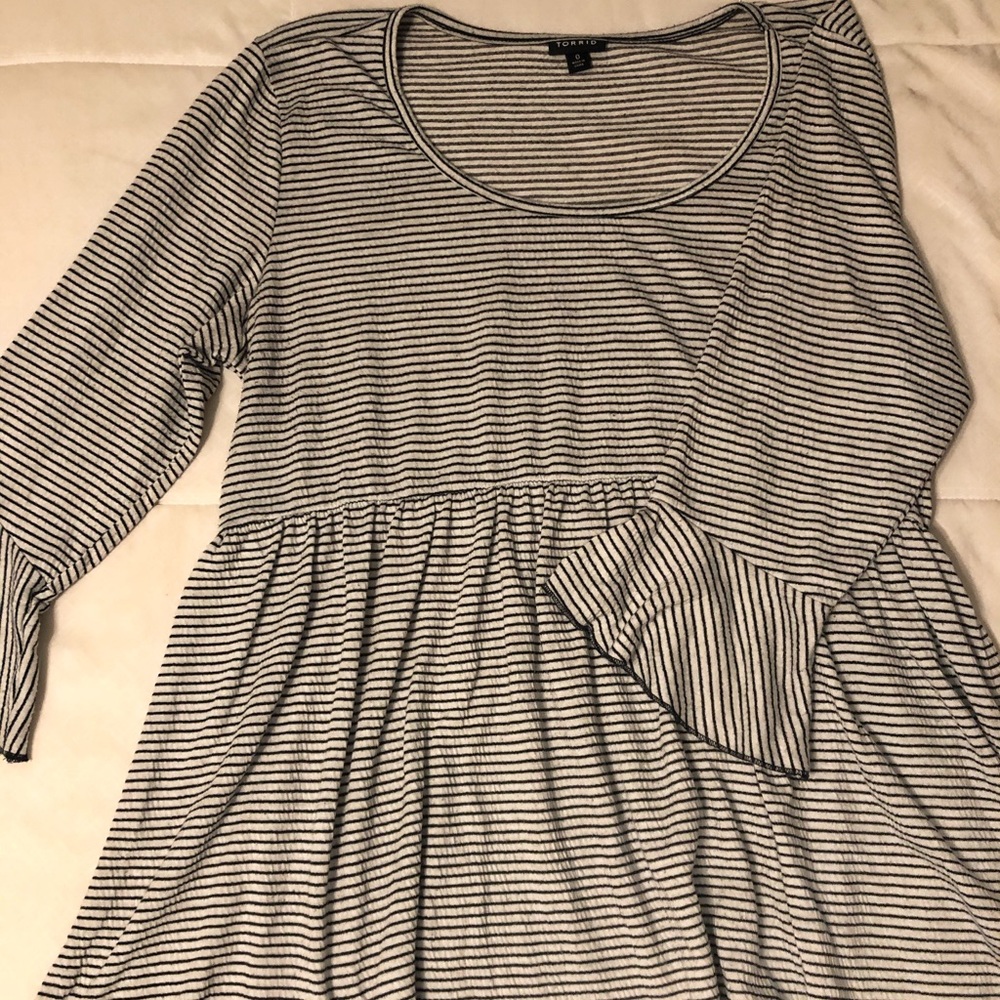 Torrid Striped Babydoll Top